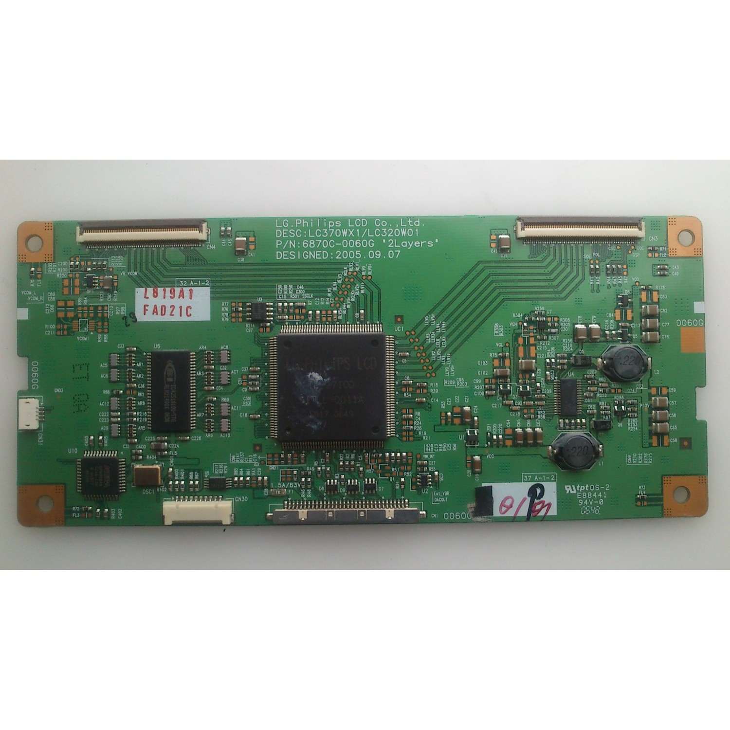 T-CON LG PHILIPS 6871L-0819A / 6870C-0060G / PANEL LC320W01 / MODELO VIZIO VX32LHDTV10A /LT35-32U1-000T321 / -32HD / LCD3210 / 532-B12 / 232-S12 / 332-B11 / 432-S12 / 32PF7320A/37 / L32WD12YX9 / L32WD12 / L32WD12YX7